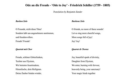 ode to joy translated.